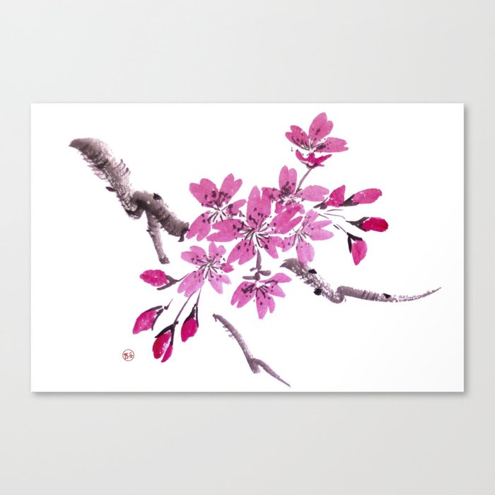 Hanami | Blooming sakura branch 2 Canvas Print