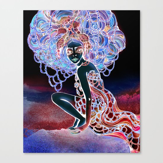Astrology Illustration Series-Cancer Canvas Print