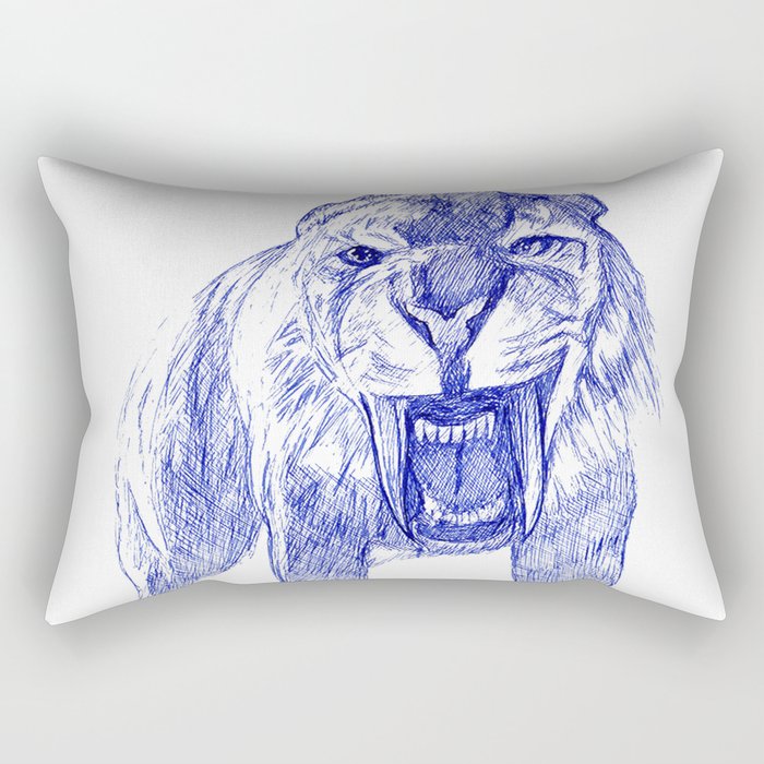 Saber Tooth Tiger. Rectangular Pillow