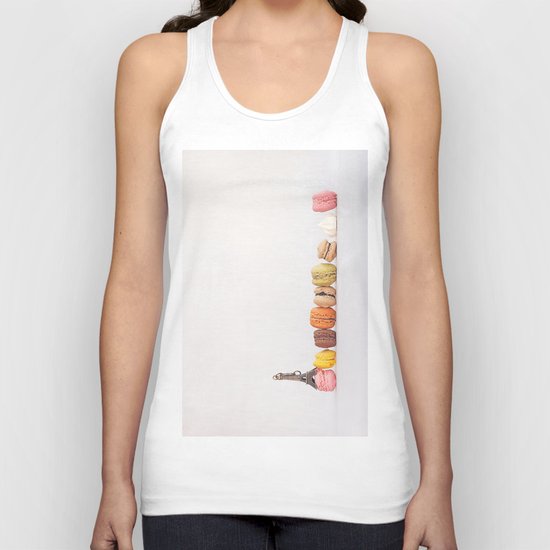 Paris, macarons and the eiffel tower Unisex Tank Top