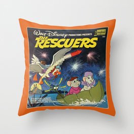 the rescuers kids pillow Throw Pillow