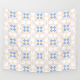 Pale Cerulean Tile Wall Tapestry