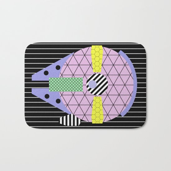 Millennium Falcon Geometric Style - Pastel, abstract design Bath Mat