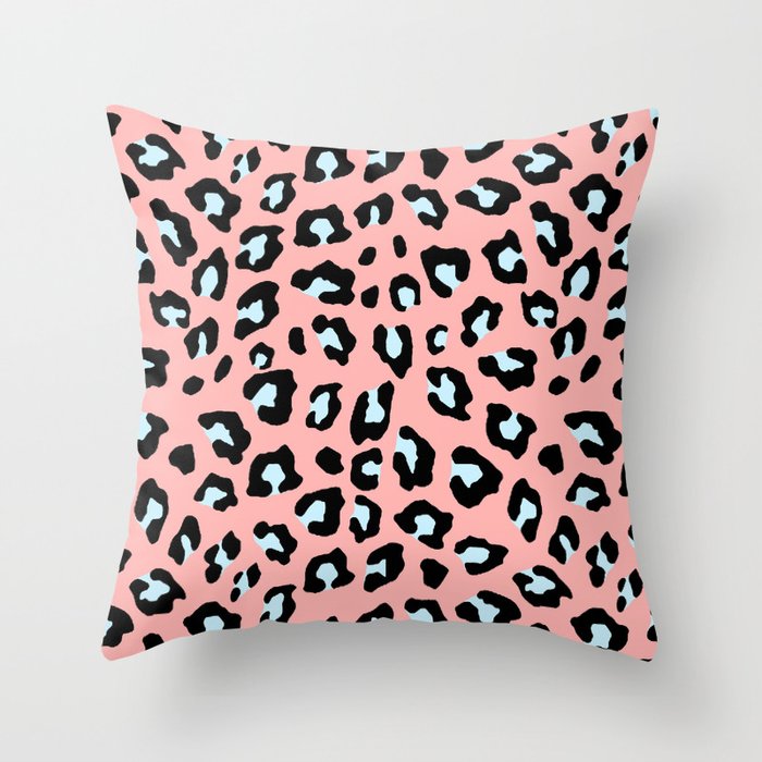 Leopard Print - Icy Peach Original Throw Pillow