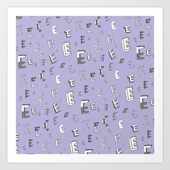 Letter Patterns, Part E Art Print