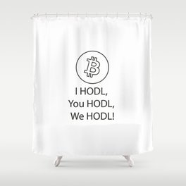Bitcoin HODL Shower Curtain