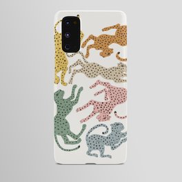 Rainbow Cheetah Android Case | Curated, Cheetah, Pattern, Vintage, Kids, Illustration, Multi, Jungle, Pink, Orange 