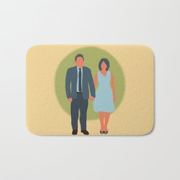 Save the Date - The Couple - Love Bath Mat | Love, Watercolor, Painting, Digital, Couple, Savethedate, Lovers, Married, Abstract, Blockcolors 