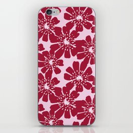 Red Flowers Collage iPhone Skin