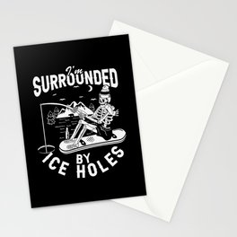 I'm Surrounded By Ice Holes Funny Fishing Stationery Card