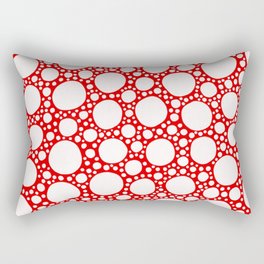 Amanita Muscaria Mushroom Pattern Red White Polka Dots Rectangular Pillow