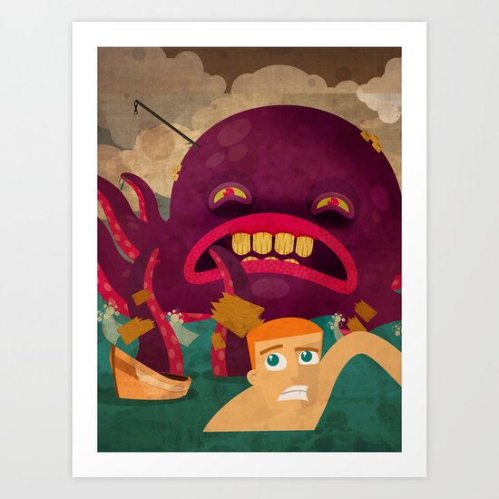 giant octopus Art Print