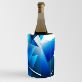 Abstract Blue Sharp Chaos. Wine Chiller