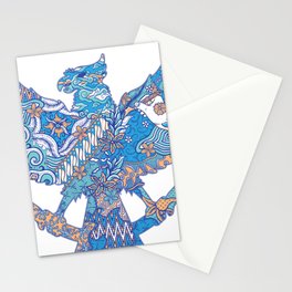 batik culture on garuda silhouette illustration Stationery Cards