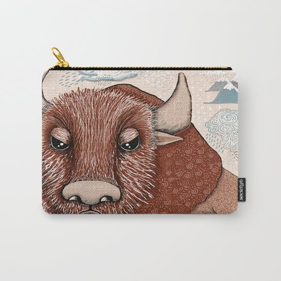 American Buffalo Bison Southwest Southwestern Carry-All Pouch