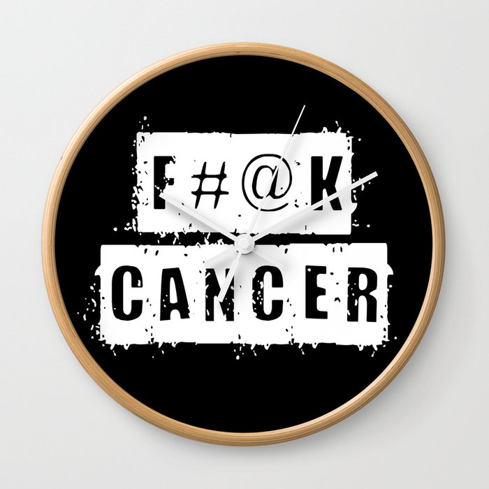 F@#K Cancer (inverse) Wall Clock