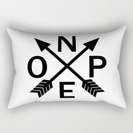 Compass Nope Rectangular Pillow