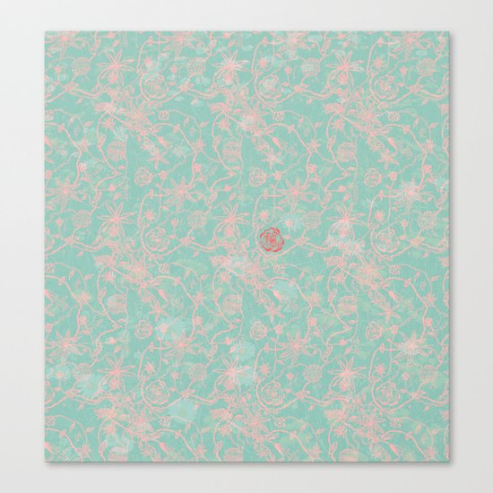 Tribal Flowers Canvas Print