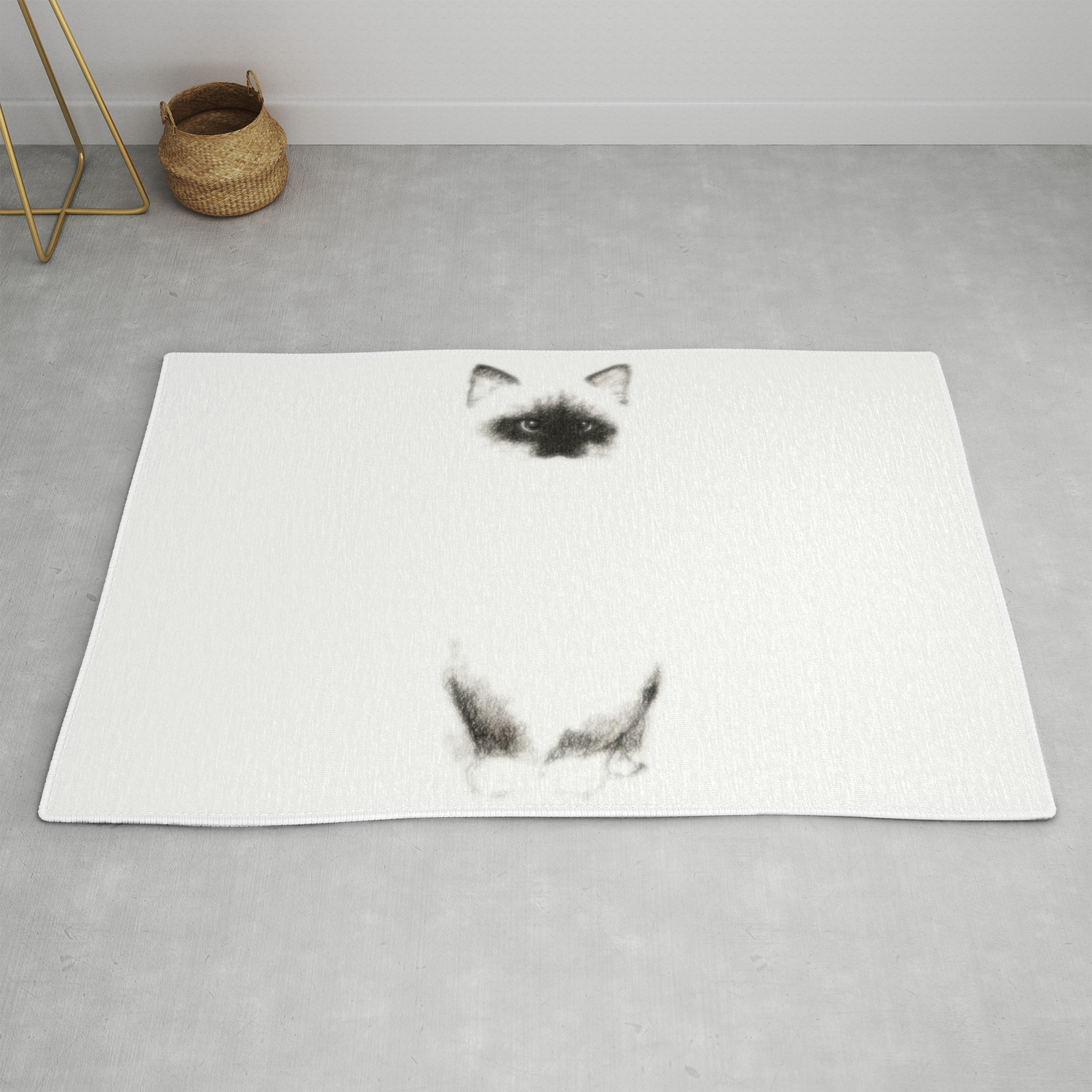 Angora Siamese Cat Chat Siamois Angora Rug By Priscilla Moore Society6