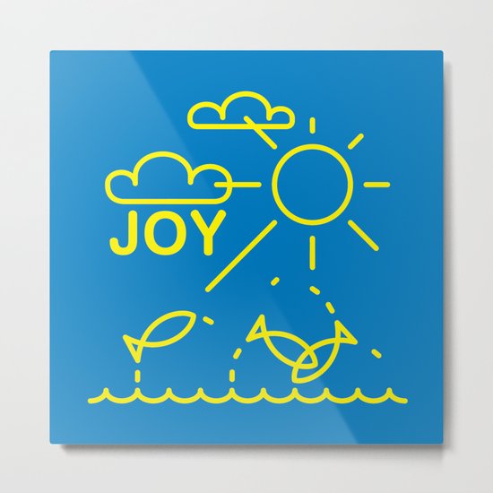 J O Y Metal Print