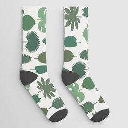 Cat and Plant 39 pattern Socks
