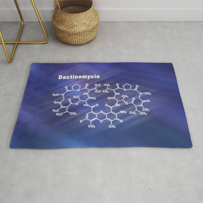 Dactinomycin cancer chemotherapy drug, Structural chemical formula Rug