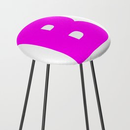 B (Magenta & White Letter) Counter Stool