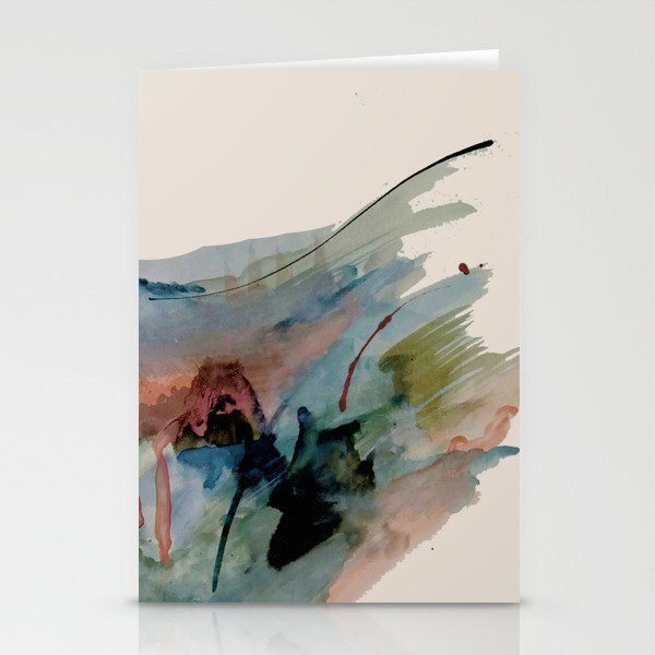 Begin again [2]: an abstract mixed media piece in a variety of colors Stationery Cards