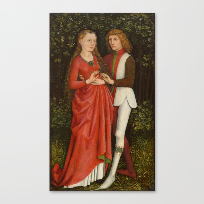 Medieval Art 1470 Bridal Couple  Canvas Print