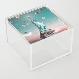 Statue of Liberty in sunset Acrylic Box