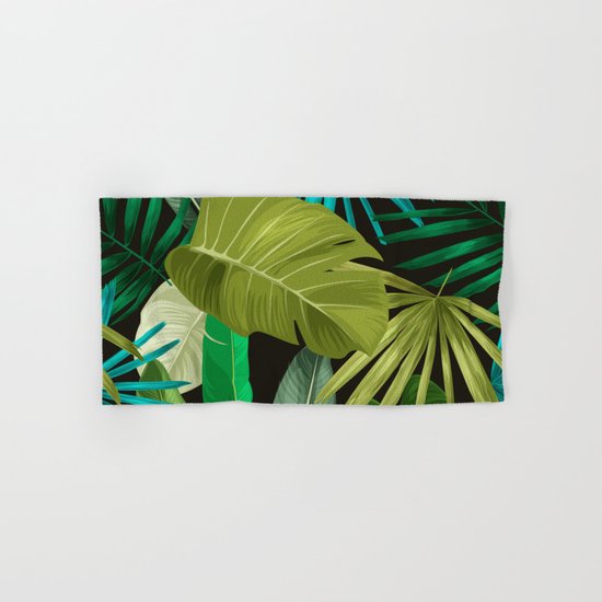 Tropical Leaf Pattern Hand & Bath Towel