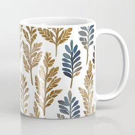 Elegant Gold Fern Watercolor Seamless Pattern Coffee Mug