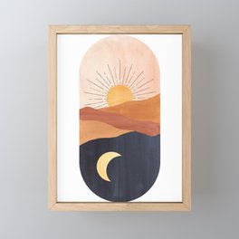 Abstract day and night Framed Mini Art Print