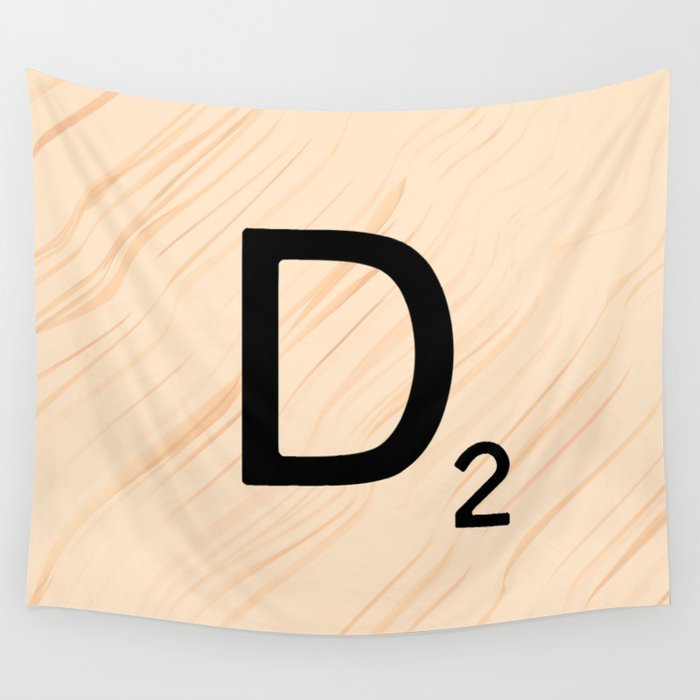 Scrabble Letter D Large Tiles Wall Tapestry By Ekphotoart