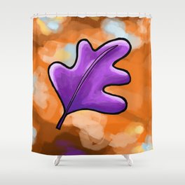 Purple Oak Leaf Shower Curtain