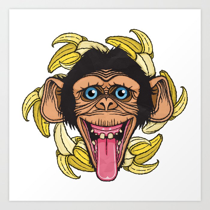 chimp Art Print