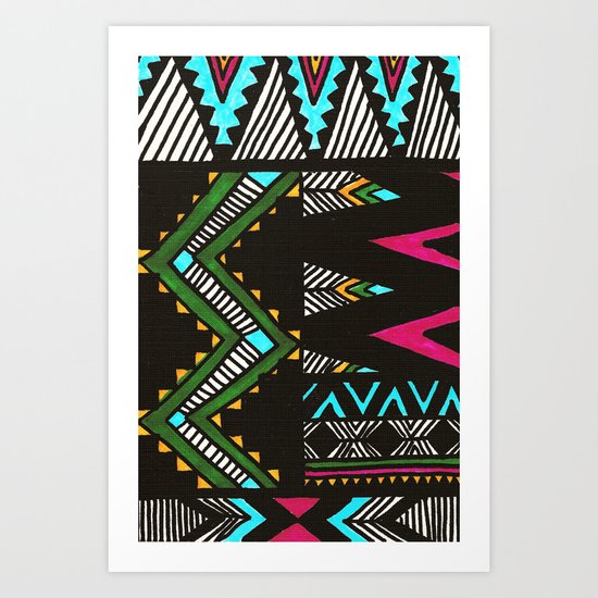 Tribal Dark Art Print