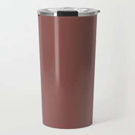 Now Toile Red terracotta reddish-brown solid color modern abstract illustration  Travel Mug