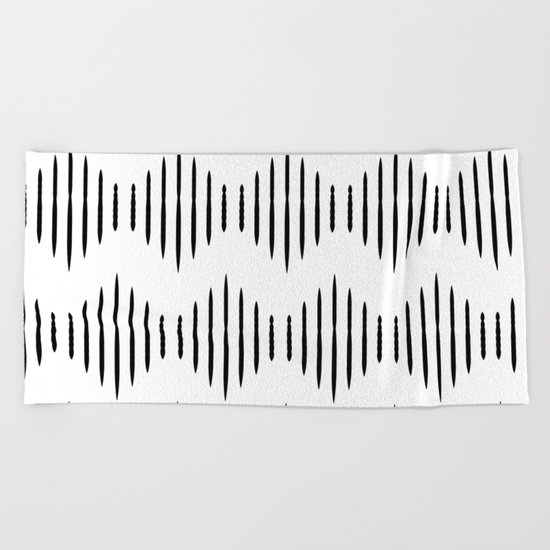Black and White Pattern II Beach Towel