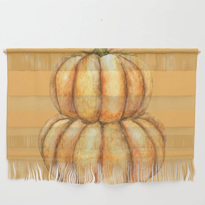 Pumpkins Watercolor Wall Hanging