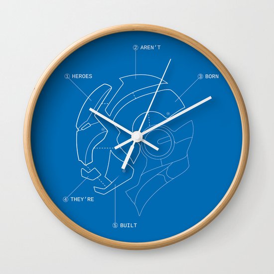 Heroes Are Built Wall Clock