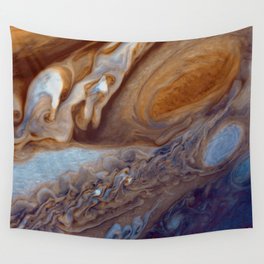 The Giant Red Spot on Planet Jupiter Wall Tapestry