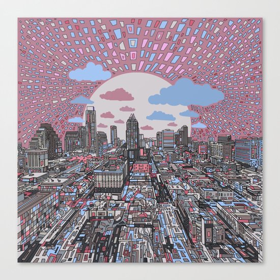 austin texas city skyline Canvas Print