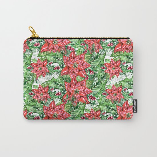 Poinsettia Carry-All Pouch
