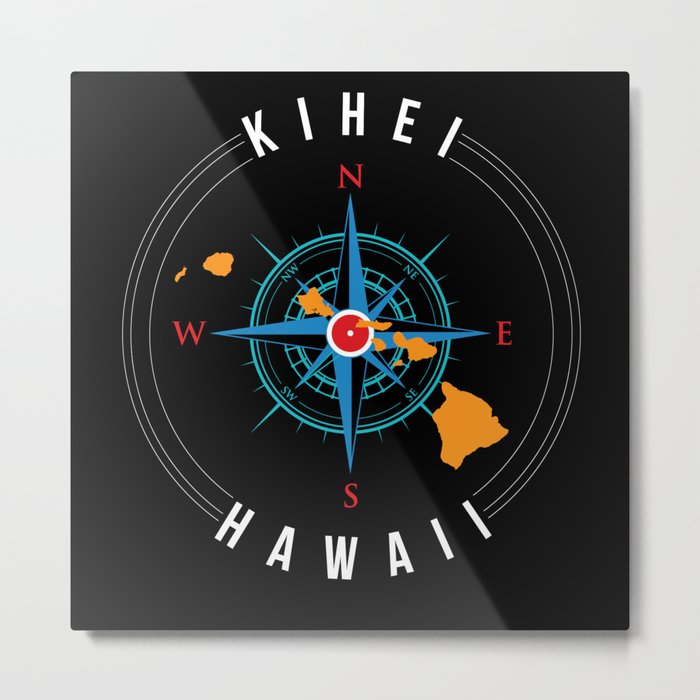Kihei Hawaii Beach Vacation Surfers Metal Print