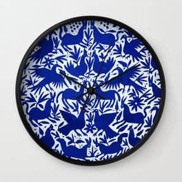 Otomi dark blue Wall Clock
