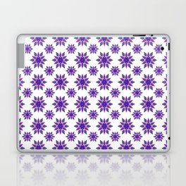Vintage Style Hint Of Very Peri Floral Pattern #2 Laptop Skin