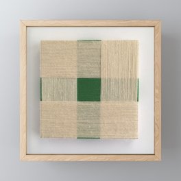 Green Square - fiber art Framed Mini Art Print