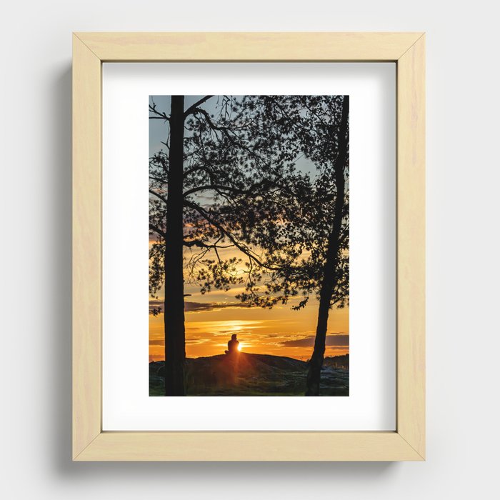 Stockholm sunset Recessed Framed Print