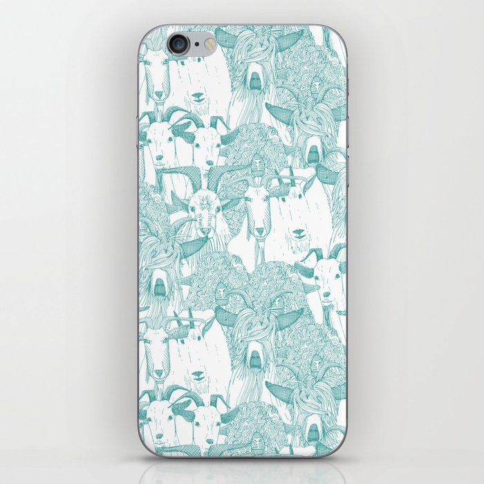 just goats teal iPhone Skin